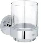 Grohe Essentials Glas mit Halter, Chrom, 40447001 40447001