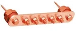OBO Bettermann Potentialausgleichsschiene 1802/10CU, 10 Anschl&uuml;sse 408,5x40x5mm,