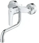 Grohe Eurosmart Einhand-Sp&uuml;ltischbatterie, Wandmontage, schwenkbarer Rohrauslauf,