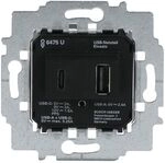 Busch J&auml;ger Netzteil-Einsatz USB A+C 6475 U 2CKA006400A0398