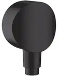 hansgrohe FixFit Wandanschluss S, Mattschwarz mit R&uuml;ckflussverhinderer und