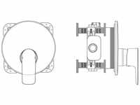 Ideal Standard Brausearmatur Unterputz Connect Air, Bausatz 2, Rosette d:163mm, Chrom