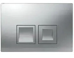 Geberit Bet&auml;tigungsplatte Delta25, 2-Mengen-Sp&uuml;lung, Kunststoff, Mattverchromt