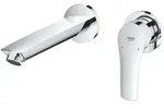 Grohe Eurosmart 2-Loch-Waschtischbatterie, Wandmontage, Fertigmontageset,