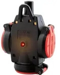 ABL Dreifach-H&auml;ngekupplung ULTRA 1173543, 250V 16A IP54, Vollgummi, Rot/Schwarz