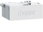 hager RJ45-Buchse in Patch/Patch 180 Grad f&uuml;r WAN-/LAN-Anwendung, IP20, CAT 6A
