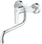 Grohe Eurosmart Einhand-Sp&uuml;ltischbatterie, Wandmontage, schwenkbarer Rohrauslauf,