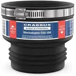 Crassus Steckadapter CSA 100, 100-116mm auf 100-105mm, bis 0,5 bar, EPDM CRA11020