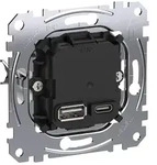 Merten USB-Ladeger&auml;t System M MEG4366-0120, 45W, Unterputz, Polycarbonat
