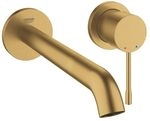 Grohe Essence 2-Loch-Waschtisch-Wandbatterie Ausld. 230mm, Cool Sunrise geb&uuml;rstet,