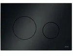 Tece loop WC-Bet&auml;tigungsplatte Kunststoff Zweimengentechnik, Schwarz gl&auml;nzend