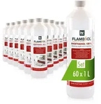60x 1 L Bioethanol Hochrein 100 % in Flaschen f&uuml;r Edelstahl-Tisch-Kamine