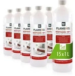 15x 1 L Bioethanol Hochrein 100 % in Flaschen f&uuml;r Edelstahl-Tisch-Kamine