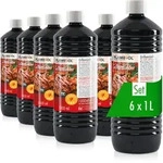 6x 1 L Grillanz&uuml;nder fl&uuml;ssig f&uuml;r Grills und Feuerstellen in Flasche