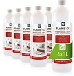 6x 1 L Bioethanol Hochrein 100 % in Flaschen f&uuml;r Edelstahl-Tisch-Kamine