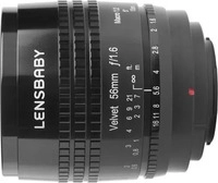 LensBaby LB-V56BC, Lensbaby Velvet 56 schwarz Canon
