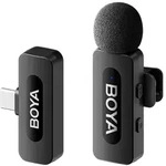 Boya BY-V10 V2.0 Drahtloses Lavalier-Mikrofon f&uuml;r USB-C - 1 x TX und 1 x RX