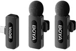 Boya BY-V20 V2.0 Drahtloses Lavalier-Mikrofon f&uuml;r USB-C - 2 x TX und 1 x RX