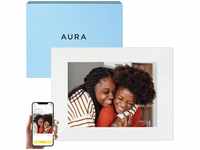 Aura AFMASON-W, AURA Mason 9 " Full HD weißer Quarz-Fotorahmen im Quer- oder