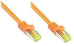 Good Connections Patchkabel mit Cat. 7 Rohkabel S/FTP 0,15m orange