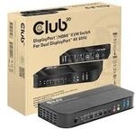 Club 3D DisplayPort/HDM KVM Switch auf Dual DisplayPort 4K 60Hz