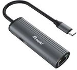 EQUIP 133486 USB-C-auf-RJ45-Gigabit-Netzwerk + 100W USB PD Adapter