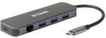 D-Link DUB-2334 5-In-1 USB-C Hub mit Gigabit-Ethernet/Stromversorgung