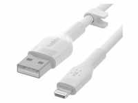 Belkin Flex Lightning/ USB-A Kabel mfi zertifiziert 2m weiß CAA008BT2MWH