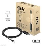 Club 3D MiniDP 2.1 zu HDMI 4K120Hz oder 8K60Hz HDR10+ St./St. 1,8m schwarz