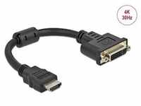 Delock Adapter HDMI Stecker zu DVI 24+5 Buchse 4K 30 Hz 20 cm