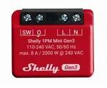 Shelly 1PM Mini Gen3 Unterputz Relais max 8A 1 Kanal WLAN BT Leistungsmessung
