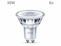Philips LED Classic Lampe mit 35W, GU10 Sockel, Warmwhite (2700K) 6er Pack