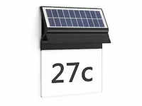 Philips Outdoor Solar Enkara Wandnummerleuchte 0.2W, Tageslichtsensor, schwarz