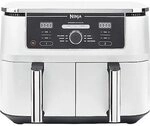 Ninja Foodi MAX AF400EUWH Dual Zone Hei&szlig;luftfritteuse 9,5 L Wei&szlig;