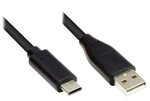 Good Connections Anschlusskabel 2m USB 2.0 USB-C zu USB 2.0 A schwarz