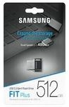 Samsung FIT Plus USB-Stick Typ-A, 512 GB mit Schl&uuml;sselring grau
