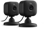 Blink Mini 2 - 2x smarte Plug-in-Sicherheitskameras mit HD-Nachtsicht, schwarz