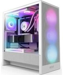 NZXT H5 Flow RGB 2024 Midi Tower ATX Geh&auml;use wei&szlig; mit Sichtfenster
