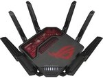 ASUS ROG Rapture GT-BE19000 Tri-band WiFi 7 Gaming Router 2x 10G Ports, Aura RGB,
