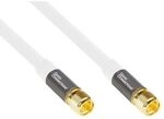 Good Connections Antennenkabel SmartFLEX 5m F-Stecker zu F-Stecker 120dB wei&szlig;