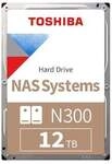 Toshiba N300 HDWG51CUZSVA 12TB 512MB 7.200rpm 3,5 Zoll SATA 6 Gbit/s Bulk