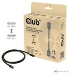Club 3D Typ-C zu Typ-C Kabel 80Gbps Zertifiziertes 240W 8K240Hz 1.2m schwarz