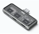 Satechi Mobile XR Hub 2-Port USB-C (1x 100W PD) mit microSD Reader Space Grau