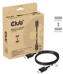 Club 3D DisplayPort 2.1 VESA DP80 zertifiziertes Kabel 8K240Hz St./St. 1,6m schwarz