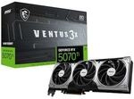 MSI GeForce RTX 5070 Ti 16G VENTUS 3X OC 16GB GDDR7 Grafikkarte, 1x HDMI, 3x DP
