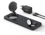 Anker MagGo Magnetic Wireless Ladeger&auml;t 15W 3-in-1 Pad schwarz