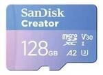 SANDISK Creator microSD-Karte 128GB UHS-I-Speicherkarte bis 190 MB/s
