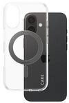 CARE by PanzerGlass&reg; Feature Case Transparent m. Schwarz Kickstand & MagSafe iPhone