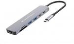 Conceptronic DONN28G 7-in-1 USB 3.2 Gen 1 Dockingstation 4K60Hz HDMI USB-A 5Gbps x 2