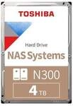 Toshiba N300 MN10ADA400ES 4TB 512MB 7.200rpm 3,5 Zoll SATA 6 Gbit/s Bulk